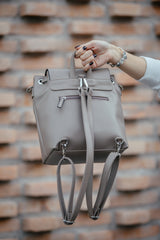 Mochila-bolsa mini Petricor Taupe